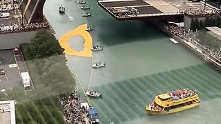 "Quacky Dash: Special Olympics Ducky Race Sets Sail on the Chicago River"