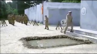 Jumping over the pool