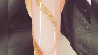 Glitter nail art for girls