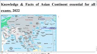 Facts about Asian Continents for Students of World