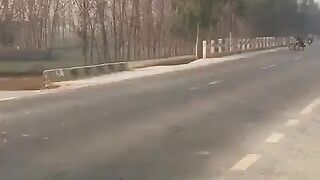 Bike accident with car