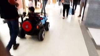 Kid Playing Electric Car