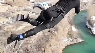 ℹ️ Bungee jumping boys and girls #adventure #bungeejumping