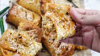Bread Chicken chees roll recipe