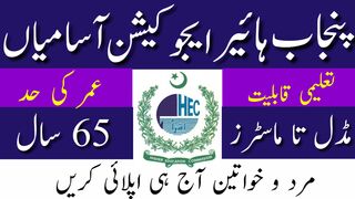 Punjab Higher Education Commission Jobs|HEC New Jobs Advertisement