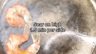 Pan seared lemon butter shrimp