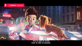 The PAW Patrol extinguish a fire on the city