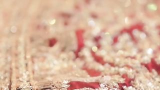 Bridal  look in red dress