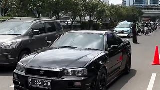 Nissan GTR car in Indonesia