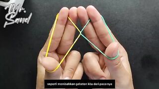 Trik Memisahkan 2 Karet Yang Terkait - Sehari jago sulap Easy Rubber Band Magic Trick With