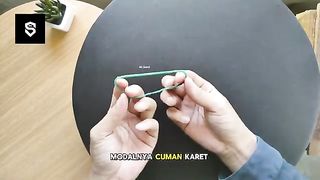 TRIK SULAP KARET MENEMBUS JARI TERGAMPANG - Sehari jago sulap Easy Rubber Band Magic