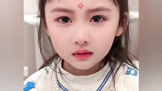 A Chinese cute kid is crying