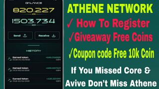 Athene network mining free 10000 Coins | athene network mining app | athene network withdraw 2024