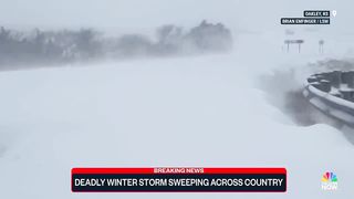a blizzard hit while crossing the highway