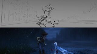 Toy Story 4 Woody's Heart-to-Heart with Forky   Pixar Side By Side