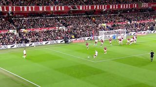 Summary of the Nottingham Forest and Manchester United (0-1) match  Fifth round - FA Cup