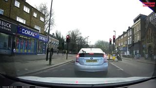 UK Police Drive Into Moped Thief.