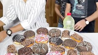 Flip the bottle and eat donuts