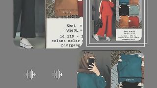 Baju crinkle airlow satu set
