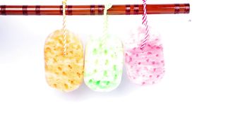3 Pcs Bath Shower Sponge for Woman Man Kids Relaxing Massage Body