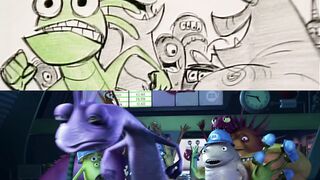The Door Chase from Monsters, Inc.   Pixar Side by Side