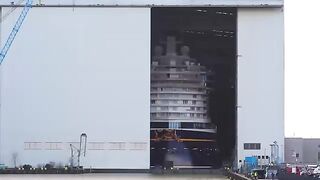 Big_Ship_Launch:_Float_Out_of_Cruise_Ship_DISNEY_WISH_at_Meyer_Werft_