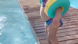 Cute baby sowiming video