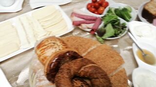 Turkish foods, breakfast and dinner barbecue