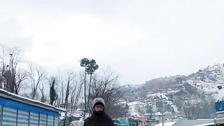 Today Snowfall Rain Beautiful View Kashmir Valley
