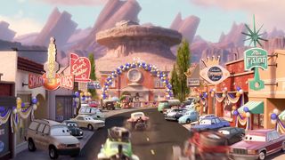 Radiator Springs 500 1 2 - McQueen Gets Challenged