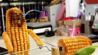 Have you ever seen grilled corn like this? LOL