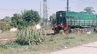 Train beautiful crossing