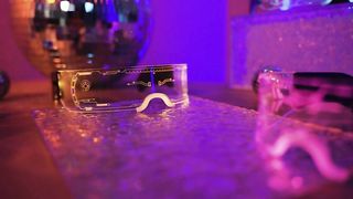 2 Pairs LED Visor Glasses 7 Colors Futuristic Glasses 4 Modes Light