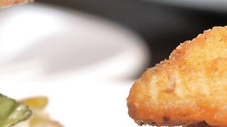 Shrimp burger on a plate