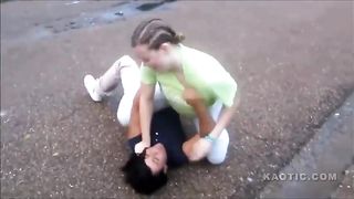 pretty girl fighting, unstoppable anger