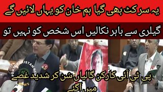 Take this person out of the gallery or else... PTI workers got angry after hearing the abuse.