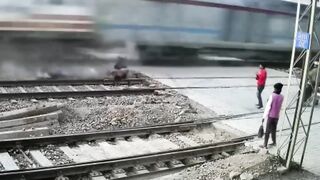 dangerous accident at railway crossing