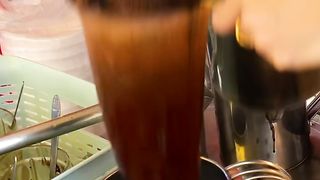 The morning Thai girl sell coffeffe