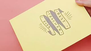 The best teacher card art