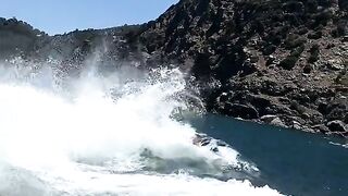 Golden sea waves