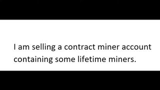 Selling contract miner account