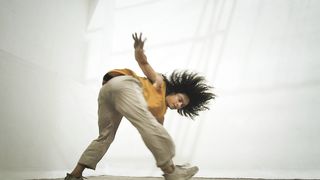 Man breakdancing