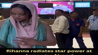 Rihanna radiates star power at Jamnagar Airport #rihanna #short #youtubeshort #shorts #trending #viral #shortvideo