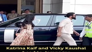 Katrina Kaif and Vicky Kaushal head to Jamnagar #katrinakaif #vickykaushal #short #shorts #trending #viral #bollywood #viralshorts