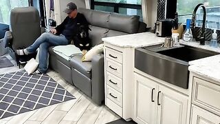 ️ When it rains, it pours - especially in an RV! Going back to bed for the day.