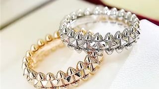 925 Sterling Silver Rose/White /Yellow Gold Rivet Simple Ring Engagement Wedding Band Ring Fashion Trend For Women