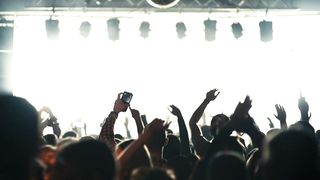 Euphoria in Motion: A Crowd Jumps in Unison at a Concert
