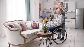 Heartwarming Moment: Teen Granddaughter Caring for Disabled Granny