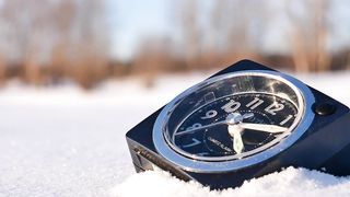 Alarm clock in the snow