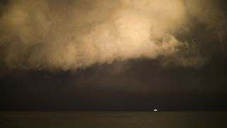 Electric storm over the ocean